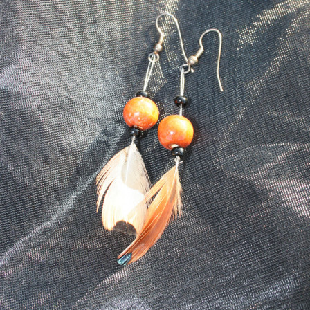 Boucles d'Oreilles Envol Roux