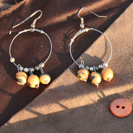 Boucles d'Oreilles Grelots d'Orange