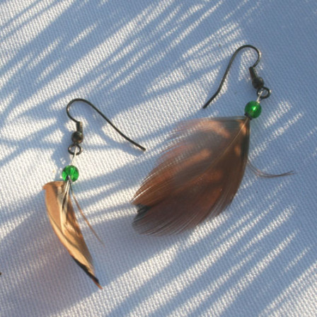 Boucles d'Oreilles Envol Vert