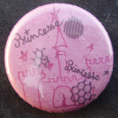 Badge Princesse Rose