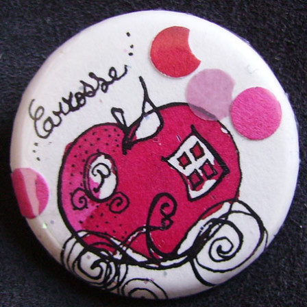 Badge Princesse - Carosse à Pois