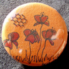 Badge Coquelicots Oranges