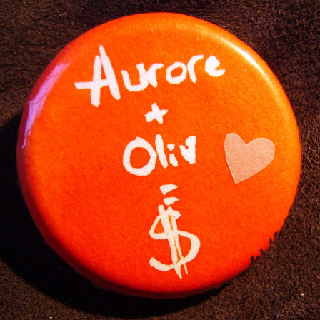 Badge Aurore+Oliv
