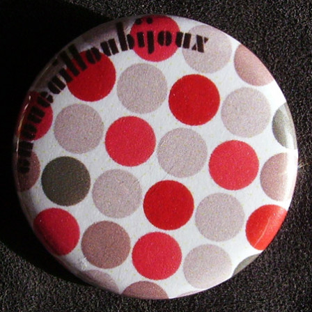 Badge à Pois - Rose et Gris
