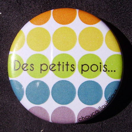 Badge Des petits pois - Arc-en-ciel