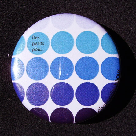 Badge Des petits pois - Bleu