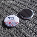 Badge/Magnet/Aimant Merci ! - Liberty Bristol