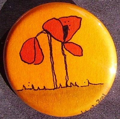 Badge Coquelicots - Orange