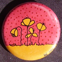 Badge Coquelicots -   Pois Rouges