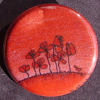 Badge Coquelicots - Rouge