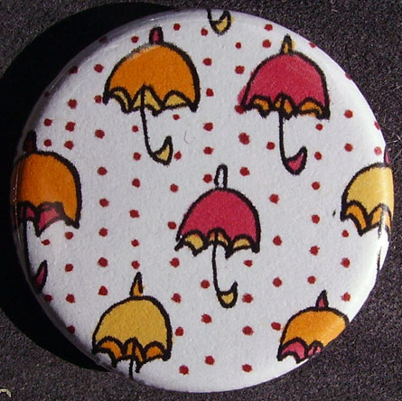 Badge Parapluie - Pois Rouges