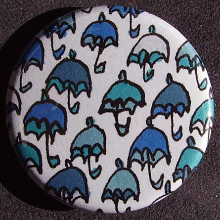Badge Parapluie - Bleu Camaieu