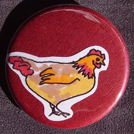 Badge Poule Rouge
