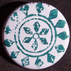 Badge Rosace Turquoise