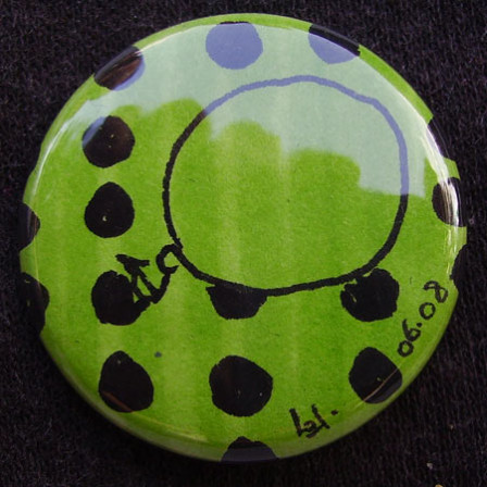 Badge Ballon Coquecinelle Vert Pomme