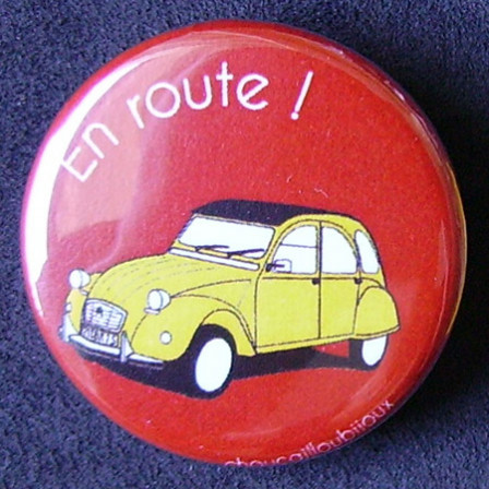 Badges 2CV - En route ! Rouge