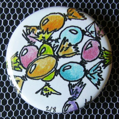 Badge Gourmandise - Bonbons Pastels