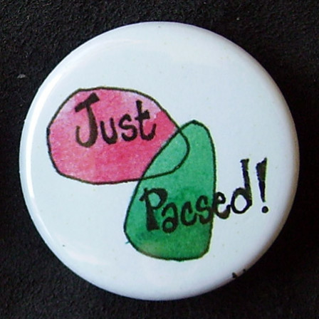 Badges Just Pacsed - Rose & vert