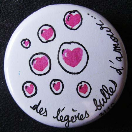 Badge « Les Amoureux » Bulles d'Amour