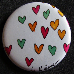 Badge « Les Amoureux »    Je t'aime