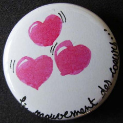 Badge « Les Amoureux » Le Mouvement des Cœurs