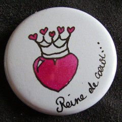 Badge « Les Amoureux » Reine de Coeur