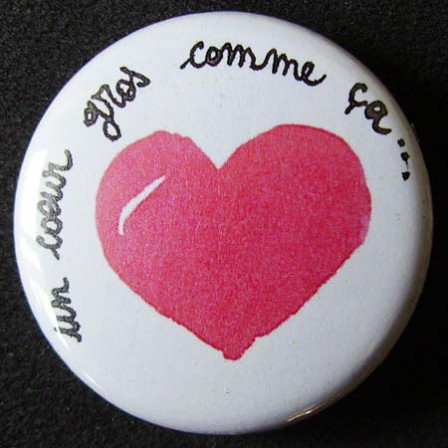 Badge « Les Amoureux » Cœur Gros