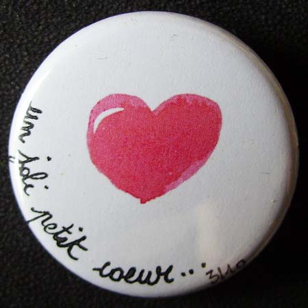 Badge Amour # Accroche-moi sur ton coeur ! - Stickers Malin