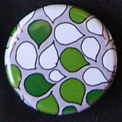 Badge Motifs Verts - Pétales Moyens