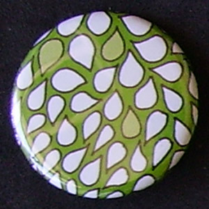 Badge Motifs Verts - Pétales Vert Vif