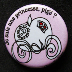 Badge Je suis une princesse pigé ? - Rose pâle