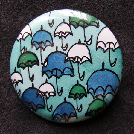 Badge Parapluies Camaieu Bleu