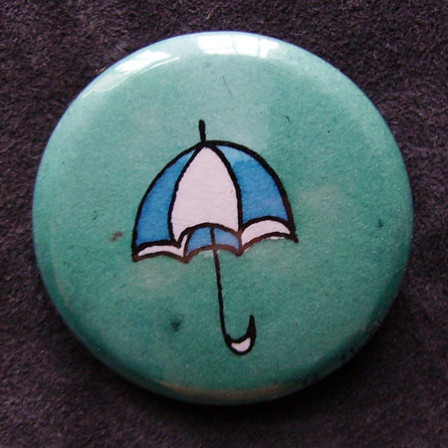Badge Parapluie Bleu Fumé