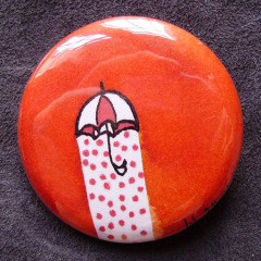 Badge Parapluie Orange