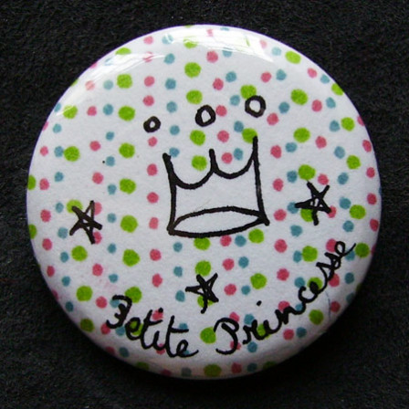 Badge Petite Princesse à Pois