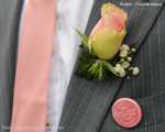 Mariage "Retro Romantique", badges personnalisés de Anne-Laure & Anthony