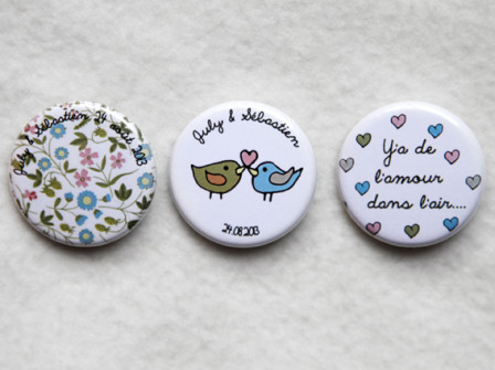 Badges Mariage July & Sébastien 3