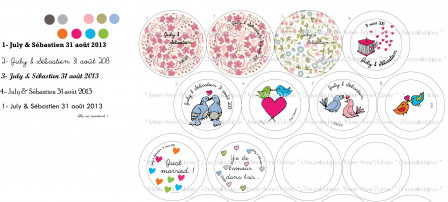 Badges Mariage July & Sébastien 5