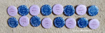 Mariage "Jeu en rose & bleu", badges personnalisés de Princia & N