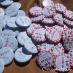 Mariage "Rouge, Bleu menthe Vintage", badges personnalisés de Sam & Fab