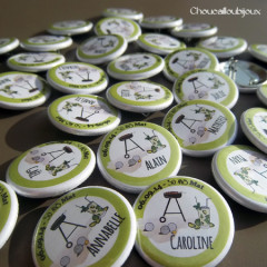 Badges personnalisés Anniversaire Matt - Barbecue & Mojito