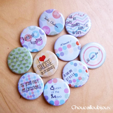 Badges Personnalisés Anniversaire Léa - Pois & Pastels