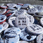 Badges personnalisés Anniversaire Tony & MJ - 30 ans, Guitare & Mojitos