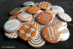 Badges personnalisés EVJF Henriette - Orange & Gris
