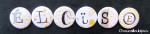 Badges/Magnets Personnalisés Naissance Eloïse - Motif Jaune & Beige