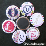 Badges/Magnets Personnalisés Naissance Louise - Pois & Liberty